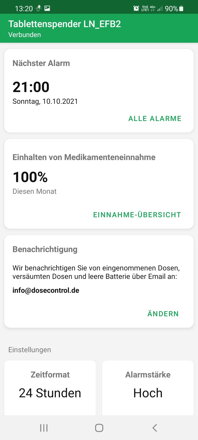 Digitale Pflegeanwendung Dashboard | DoseControl